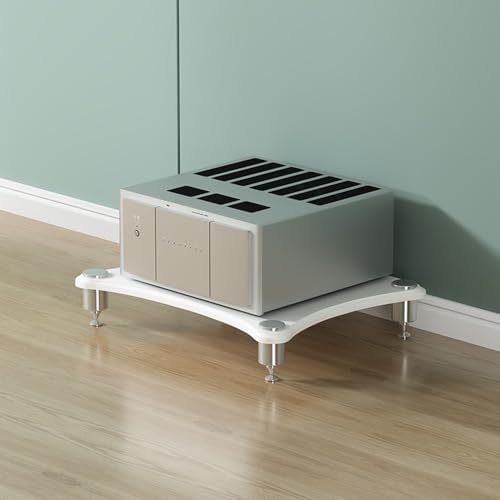 AV Media Stand Component Cabinet Corner Shelf Wooden Stereo Cabinet Audio Rack Tower CD Player Stand for Home/Office/Audio Video/DJ/Theater