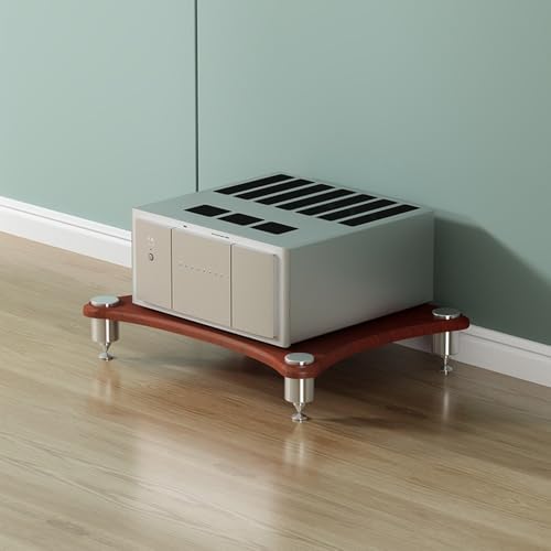 AV Media Stand Component Cabinet Corner Shelf Wooden Stereo Cabinet Audio Rack Tower CD Player Stand for Home/Office/Audio Video/DJ/Theater