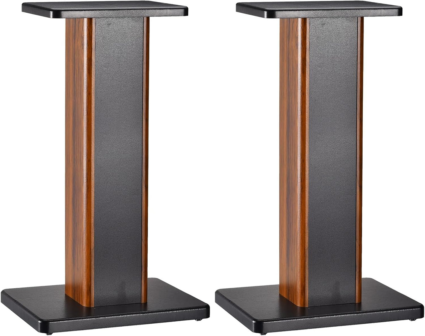 MECCANIXITY Wood Speaker Stands, 2 Pack 5.9 Inch (15cm) Universal Speaker Stand Hollowed Stands Enhanced Audio Listening for Home Theaters Cinema