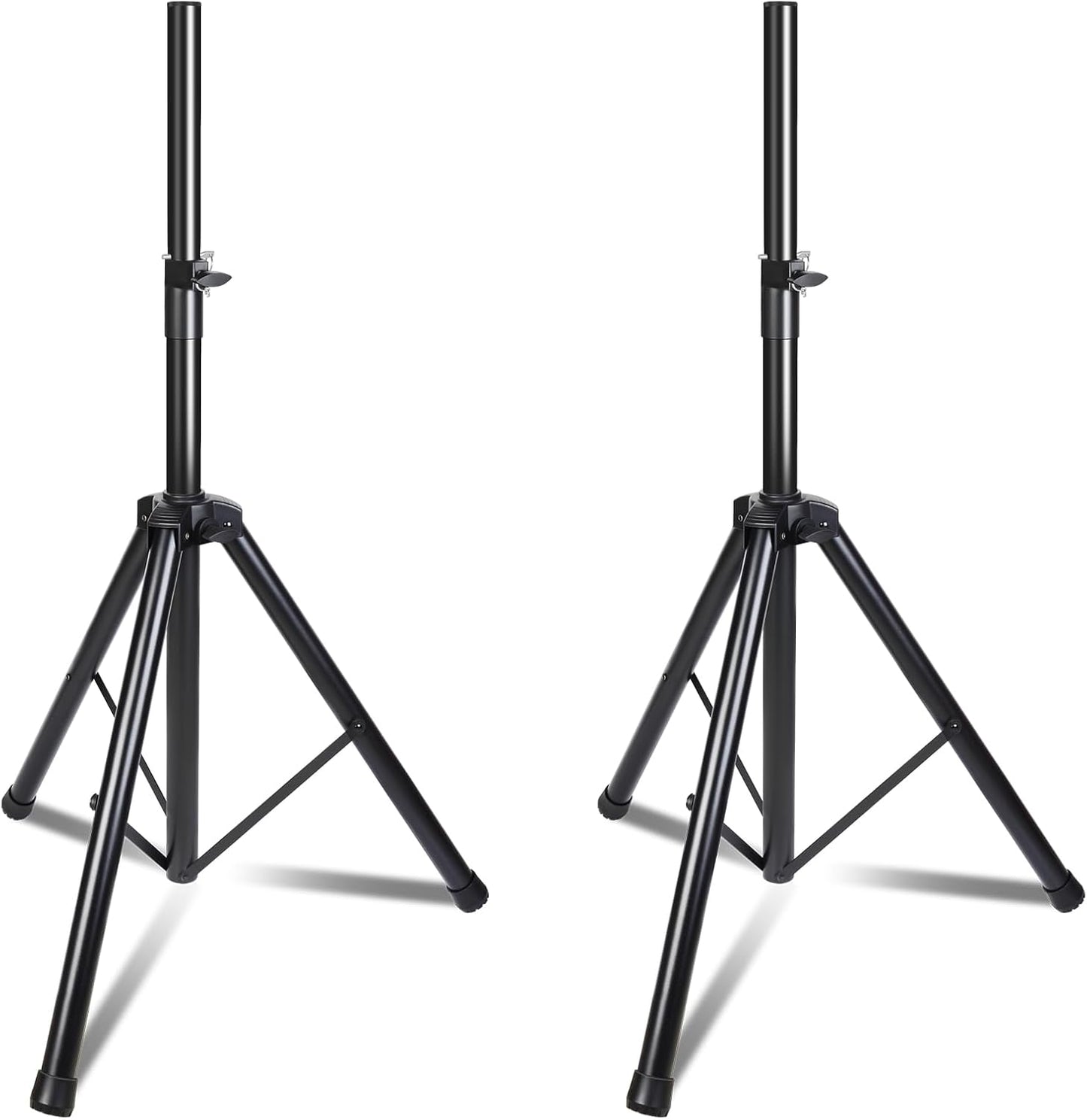 Speaker Stands Pair, Universal Speaker Tripod Stand Adjustable Height from 35 to 63 Inch Heavy Duty with 35 MM Compatible Insert for Stage